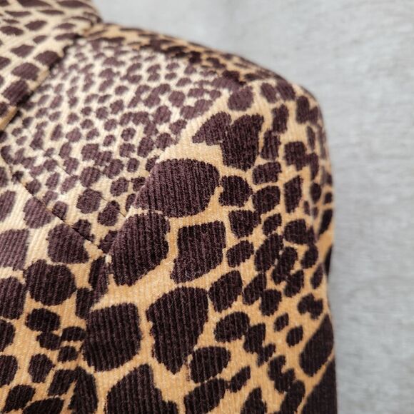 Trina Turk Vintage Leopard Animal Print Women's Blazer Jacket - Picture 4 of 11